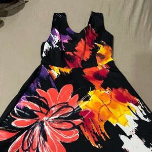 Black flower dress